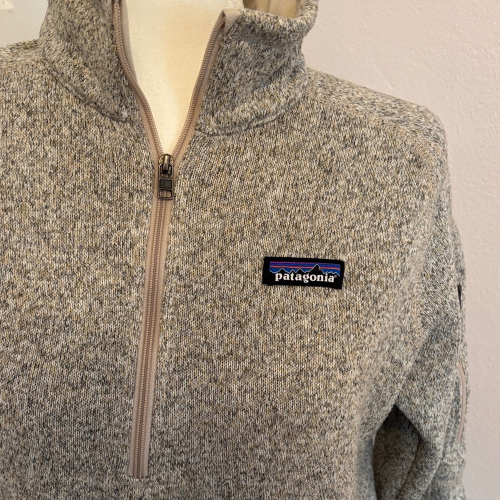 Patagonia Tan Fleece 1/4 Pullover Sweater - Picture 4 of 10
